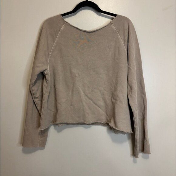 Joah Brown Taupe Long Sleeve Sweatshirt - Picture 4 of 4